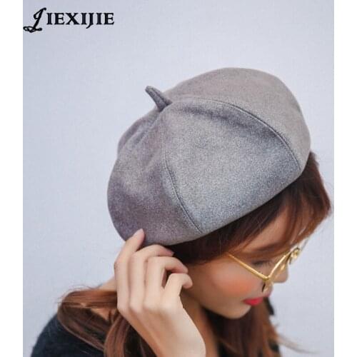 Women painter hat 2017 fashion berets cap for Womens full color leisure art youth hat Girls Candy Colors Beret Hat jxj-402