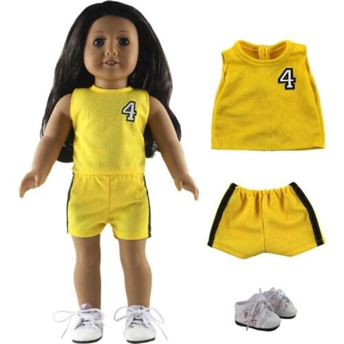 Hot sell! Leisure handmade dress clothes outfit Sportswear for 18"American Doll L15