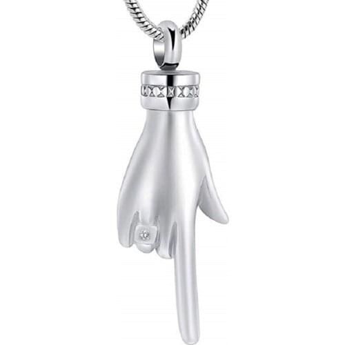 JJ002 The Hand Of Love Memorial Necklace For Women Men Statinless Steel Cremation Urn jewelry Ashes Holder Keepsake Pendant