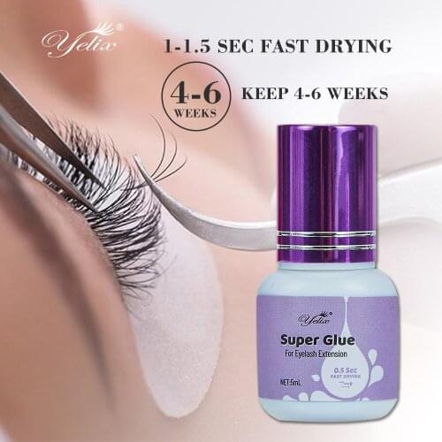 5ml 1Sec Fast Dry Eyelashes Glue Black 4-6 Weeks Lash Adhesive Eyelash Extension Supplies Water Proof Lashes Extension Glue