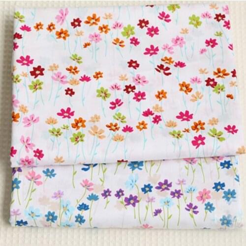 Pretty 50x40cm All Over Small Blooming Flowers Fabric Bundle For DIY sewing Doll Cloth