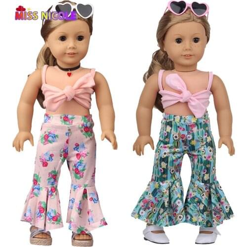 Summer Refreshing Bikini Dolls Accessories Pink Bowknot Bathing Suit For 43 Reborn Baby Dolls For Girls Birthday Gift