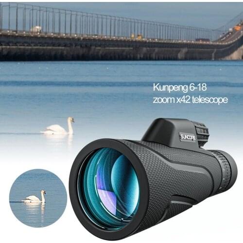 12x42 High Definition Monocular BAK4 Prism Telescope Waterproof Monocular Wildlife Bird Watching Hunting Camping Travel Secenery