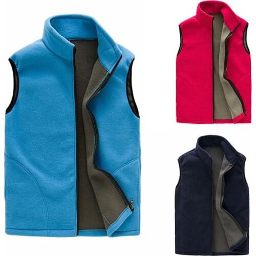 Men Casual Warm Zip Casual Fleece Vest Spring Male Waistcoat Autumn Warm Sleeveless Jacket Outdoor Climbing Hiking Vest Coat
