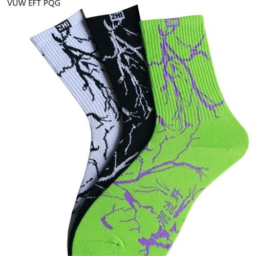 Independent Design Couple Boy Girl Socks Young People Cool Personality Fashion Street Hip Hop Style Cotton