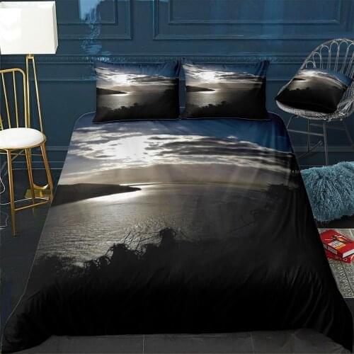 Basking Ocean Quilt Cover Pillowcase 3Piece Comforter Bedding Set With Pillow Case Single Double Duvet Cover Home Decora