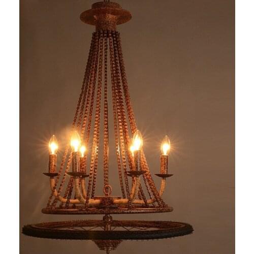 New American retro personality decorative bars cafes clothing stores chains bicycles tires pendant light