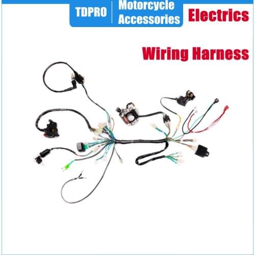 Full Electrics Stator Coil CDI Wiring Harness for 4 Stroke ATV KLX 50cc 70cc 110cc 125cc Quad Bike Buggy Go Kart Pit Dirt Bikes