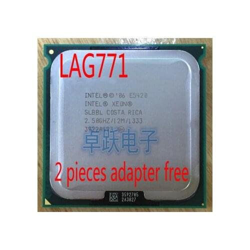 Intel Xeon E5420 CPU/2.5GHz /LGA771/L2/1333 Cache 12MB/Quad-Core/ Two sticker free of charge)