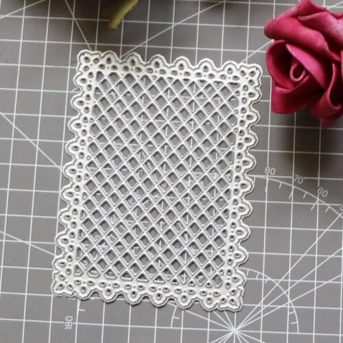 Rectangular Lattice Background Metal Cutting Dies for Scrapbooking Album Paper DIY Card Decoration Embossing New Dies Cut 2021