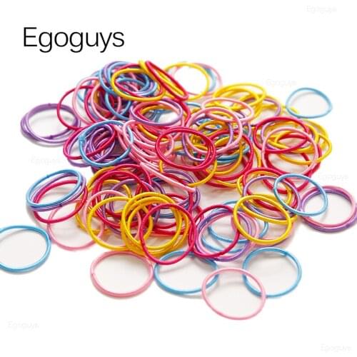10PCS Kids Cute Colorful Nylon Elastic Hair Ring Children Ponytail Holder Rope Women Rubber Bands Headband Girl Hair Accessories