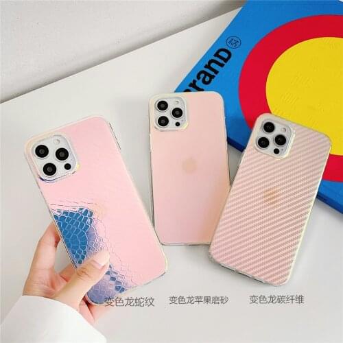 Luxury Laser Leopard Snake Print Zebra Carbon Fiber Pattern Phone Case for iPhone 12 11 Pro XS MAX XR X 7 8 Plus SE Cover Coques