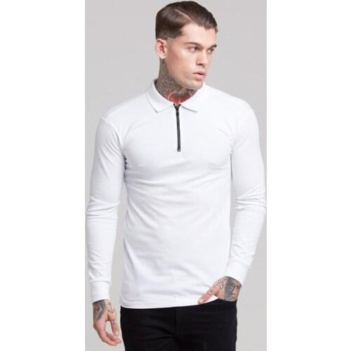 New Spring Bodybuilding Stretch Cotton Polo Shirt Men Solid Color Polo Shirts For Man Long Sleeve Gym Clothing Fitness Poloshirt