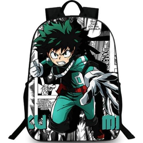 Deku Backpack My Hero Academia For Boys Girls Daypack Midoriya Izuku Schoolbag Anime Rucksack Satchel Outdoor 16INCH Mochilas