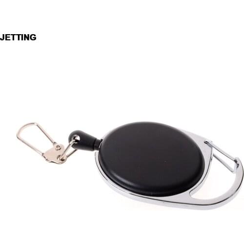 JETTING Retractable Badge Holder Carabiner Reel Clip On ID Card Holders Retractable cord, 24 inch cord extension