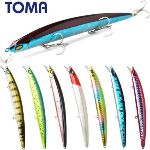 TOMA Suspend Minnow Fishing Lure Wobbler 145mm 20g Floating Hard Lure Artificial Crankbait Sea Bass Bait Fishing Tackle