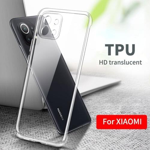 Ultra Thin Clear Soft TPU Phone Case For For XIAOMI Note 10 11 Pro Redmi Transparent Smart Phone Cover Cases