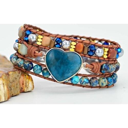 Party Bracelet Sexy Bracelet Natural Stone Hand Woven Blue Love Stone Womens Bracelet Gift Designer Chrams Luxury Jewelry