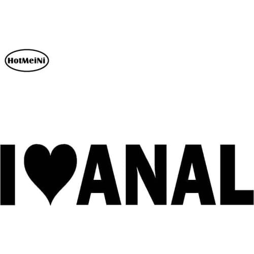 HotMeiNi Car Sticker Black/Sliver I LOVE ANAL Vinyl Decal Sticker 6" Funny Gay Pride Prank Joke Penis Butt Sex 15*4cm
