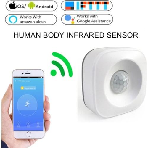 WIFI Motion Sensor Wireless Ceiling PIR Alarm Human Body Infrared Security Detector Smart APP Push Alert Alexa Google Home IFTTT