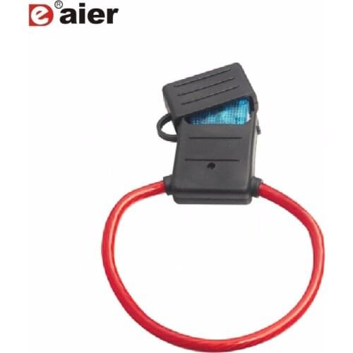 2PCS Inline Auto Blade Fuse Holder 10AWG Fuse Box 30 Amp MAXI Fuse Holder With 26cm Wire Plastic Cover
