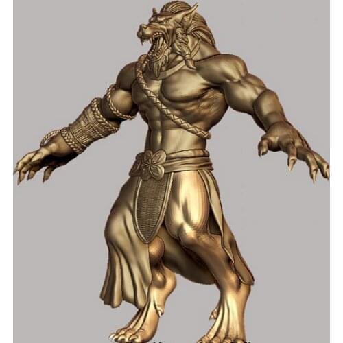 3d model relief for cnc in STL file format Werewolf