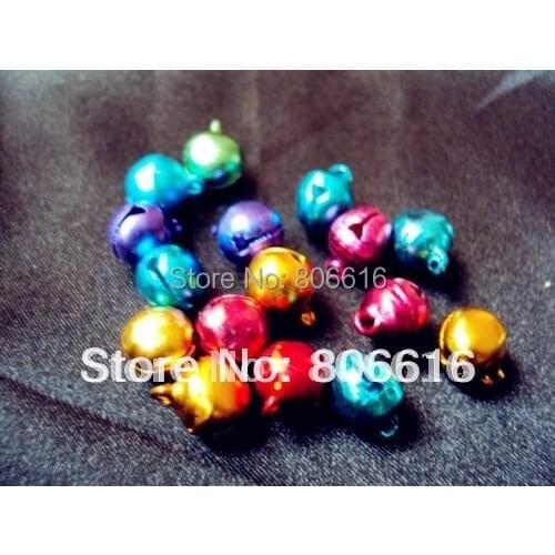500Pcs 14*12*10mm Copper Mixed Color Jingle Small Bells Fit Festival & Wedding Party Decoration Jewelry Pendants