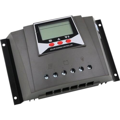60A 50A 12V 24V 36V 48V Auto Solar Charge Controller PWM Solar battery charger PV Regulators with LCD Display
