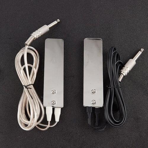 Tattoo Accessories Mini Stainless Steel Tattoo Foot Pedal Switch Footswitch Control With Wire For Power Supply Machine Clip Cord