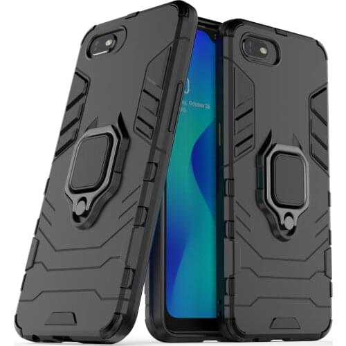 Car Holder Magnet Ring Phone Case PC Silicone Cover On For Oppo Realmi Realme C2 C 2 2C RealmeC2 RealmiC2 GB 2/3 16/32 GB Global