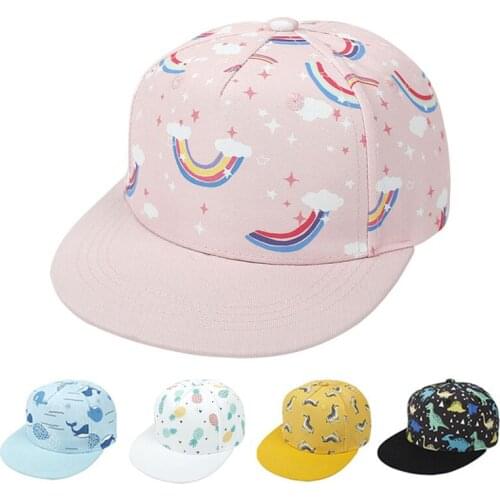 New Kids Baseball Cap Cartoon Printed Children Girl Boy Hip-Hop Cap Fashion Adjustable Outdoor Spring Summer Sun Hat