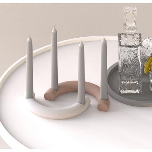 Cement Candlestick Silicone Mold Candle holder Furnishing Mold CandleHolder for Home Decoration DIY creative Silicon Molds