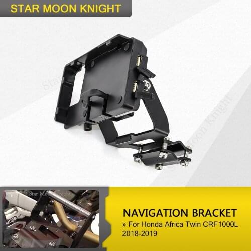 For Honda Africa Twin CRF1000L 2018-2019 Motorcycle windshield Stand Holder Phone Mobile Phone GPS Navigation Plate Bracket