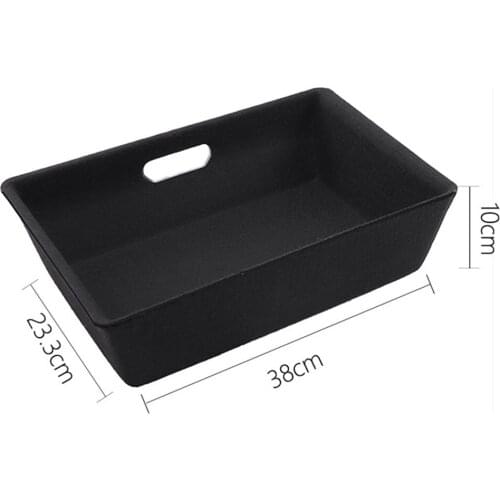 For Tesla Model Y 2021 Auto Under Seat Storage Box Felt Cloth Drawer Holder Large Capacity Organizer Case Car Accessories