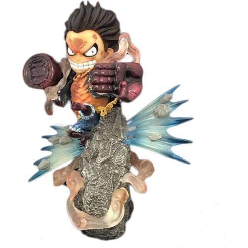 One Piece GK Action Figure Model Monkey D Luffy Battle Ver Anime Pvc 20cm Collection Toy Decoration For Kids Gift Doll Figma KO