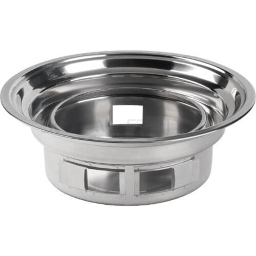 Stainless steel Korean charcoal barbecue Home and business Round outdoor camping and gathering portable smokeless barbecue