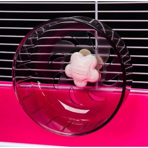 Small Pet Hamster Guinea Pig Chinchilla Acrylic Acrylic Plastic Ultra Silent Wheel Sports Running Wheel Toy
