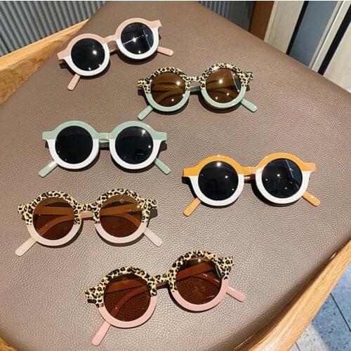 Fashion Children Kids Sunglasses Anti-UV Round-Shaped Decorative Dark Glasses Photography Props for Boys Girls