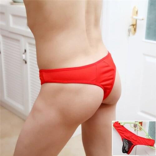 Sexy Brand Hot Sale Gay Men Briefs Pants Underwear Jockstrap Penis Pouch T Back G String Thong Panties Underpant ND2006