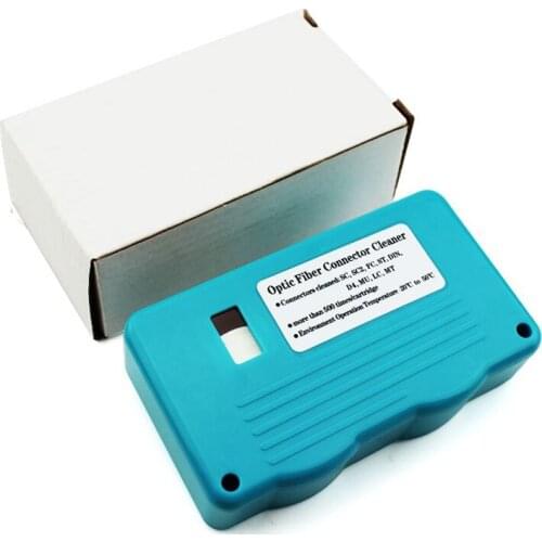 Fiber end face cleaner with replacable tape Optical Fiber Connector Cleaner 500 times Cassette Cleaner/ Fiber Optic Cleaning Box