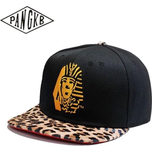 PANGKB Brand kings CAP black leopard print hip hop snapback hat for men women adult outdoor casual sun baseball cap bone