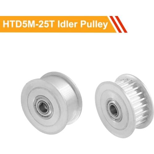 5M 25T Passive Pulley Wheel with/without Teeth 16mm/21mm/27mm Belt Width Idler Pulley 5/6/7/8/10/12mm Bore Timing Pulley