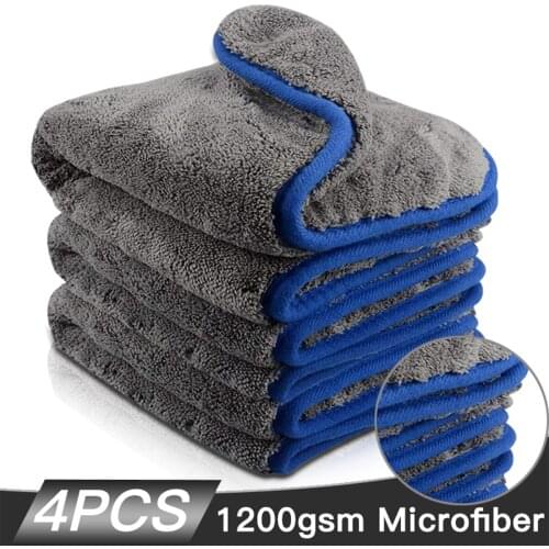 40x40cm 1200gsm Car Wash Towel Microfiber Door Window Thick Cleaning Drying Cloth Strong Water Absorption for Home Automobile