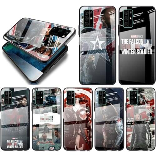 Tempered Glass Cover The Falcon and the Winter Soldier For Huawei Honor 30 20 10 9X 8X Pro Plus Lite Shockproof Shell Phone Case