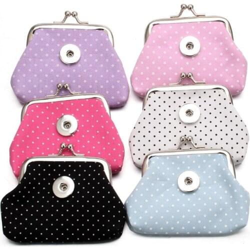 18MM Snap Buttons Jewelry Snap Button Coin Purses Money Bags Valentines Day For Kids Girl Womens