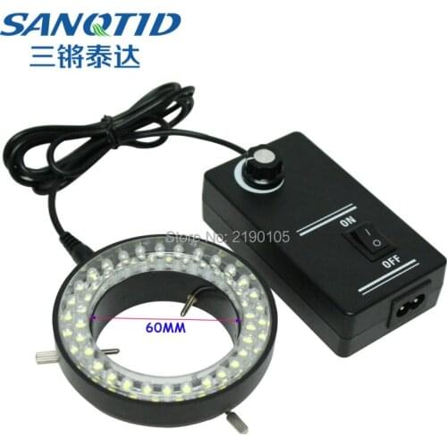 Adjustable 60 LED Ring Light illuminator Lamp For Industry Video Stereo Microscope Lens Camera Magnifier