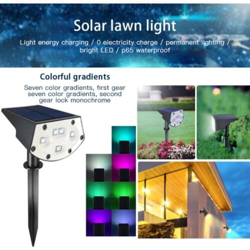 19/20LED Adjustable Solar Spotlight Solar Garden Light IP65 Super Bright Landscape Wall Light Outdoor Light Solar Lamp Dropship