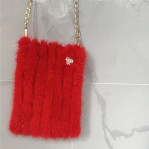 'Mobile Phone Bag 'Mini Mink Fur Bag Crossbody Small Bag Wild Lady Shoulder Bag Limited Special Bag (50 PCS)