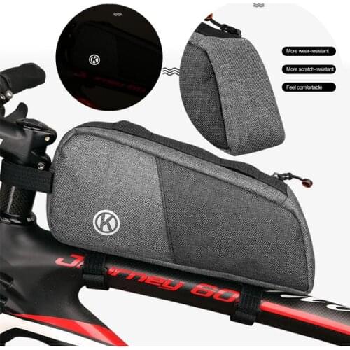 Reflective Bicycle Bags Nylon Bike Triangle Frame Bags Waterproof Bicycle Front Tube Frame Bag Cycling Pouch Bike Accessories