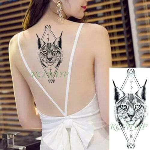 Waterproof Temporary Tattoo Sticker tiger head moon geometric pattern arrow Fake Tattoo Flash arm leg Tattoo for Girl Women Men